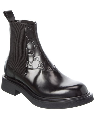 Gucci leather boot men - gucci, men's