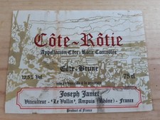 étiquette vin Côte Rôtie