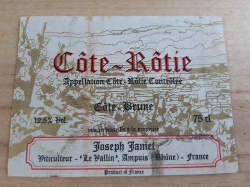 étiquette vin côte rôtie - côte,