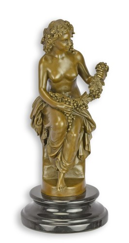 Scultura bronzo baccante - in,