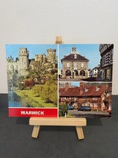 Vintage Postkarte Warwick, Multiview, Museum, Castle River Avon, Bridge End