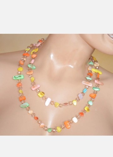 Collana lunga giallo - collana,