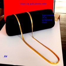 Collana da uomo in vero oro giallo massiccio 24 carati con cordino placcato gioielli 