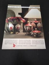 1992 MANIFATTURA ARTISTICA LE PORCELLANE VASI LAMPADA VINTAGE AD PUBBLICITA