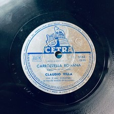Disco 78 giri 10" - Claudio Villa – Come Pioveva / Carrozzella Romana