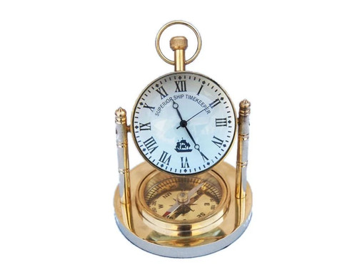 Orologio ottone massiccio - orologio, in