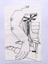 Original drawing run street - drawing,