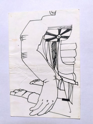 Original drawing run street - drawing,