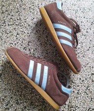 ADIDAS REKORD RETRO 2003 UK8 PELLE SCAMOSCIATA MARRONE RARA CASUAL