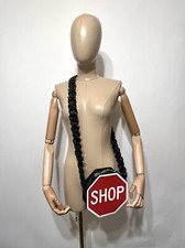 Moschino Red Leather Stop Sign