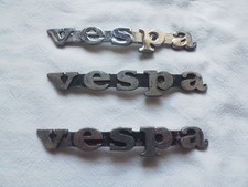 3 TARGHETTE VESPA SCRITTA STEMMA SCUDO ANTERIORE
