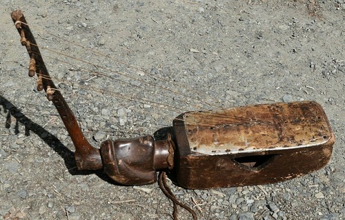 Antico strumento arpa legno - antico,