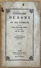 Itinerario Di Roma Volume Unico 1857 di ANTOINE NIBBY M. Vasi 2 Piante 18 Stampe
