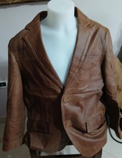 Giacca cappotto uomo in pelle