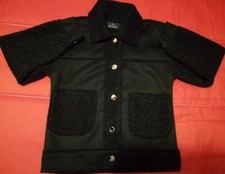 Giacca Giacchetto Donna Pelliccia e Velluto sintetico NERO Taglia M 