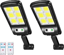 2X FARO LAMPIONE FOTOVOLTAICO STRADALE PANNELLO SOLARE  SENSORE 160 LED COB