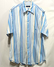 Camicia Burberry London, taglia 3 (M), in cotone, a strisce azzurro da uomo