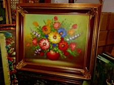 DIPINTO OLIO SU TELA "VASO DI