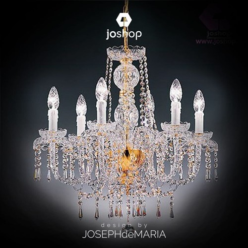Lampadario cristallo luci - cristallo, 6