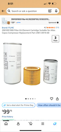 Atlas copco compressor filter