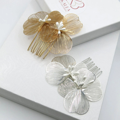 Pettine capelli floreale sposa