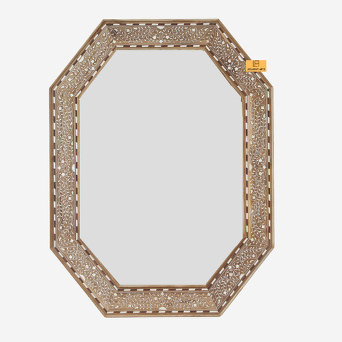 Specchio intarsiato osso - , legno