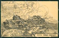 Militari Fascismo Reggimento Carri Armati cartolina XF3709