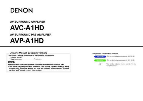 Denon avc a1hd ricevitore - denon, avc-a1hd