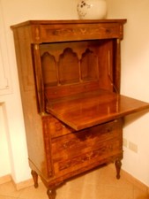 mobile legno con ribalta intarsiato e ottime condizioni