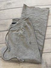 Brandy Melville Felpa Donna Taglia Unica Grigio Gamba Larga Orlo Grezzo Coulisse