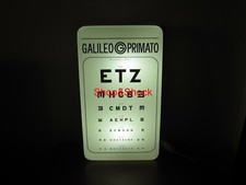 GALILEO Tavola Ottometrica Luminosa 1960 Mid Century Optometrist Sign OTTICO
