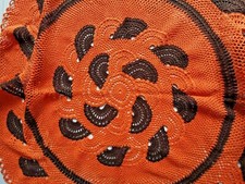 Centrotavola rotondo in cotone lavorato all'uncinetto - Diametro cm115 - VINTAGE