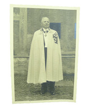 VECCHIA FOTO ORDINE EQUESTRE CAVALIERI SANTO SEPOLCRO  GERUSALEMME DIVISA FALERI