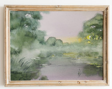 Quadro paesaggio acquerello