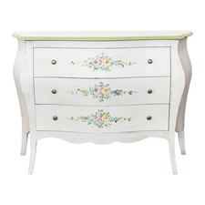 COMO' BOMBATO IN LEGNO BIANCO