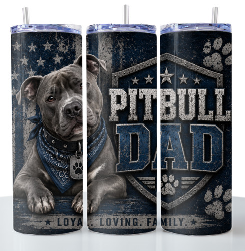 Bicchiere cane grigio pitbull