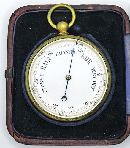 Antique pocket barometer - antique,