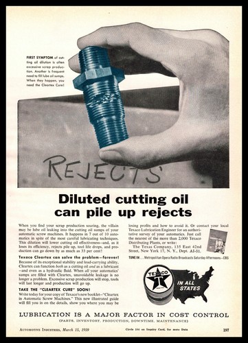 1959 texaco cleartex olio - 1959,