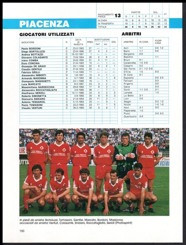 Serie 1987 1988 piacenza - serie,