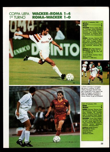 Calcio coppa uefa - coppa, 1992-1993