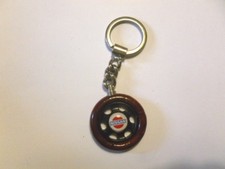 Vecchio Portachiavi metallico e legno vintage AUTO NISSAN (old keyring)