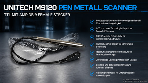 Unitech ms120 pen metal - unitech,