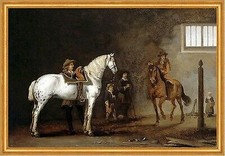 Cavallo bianco in una scuola