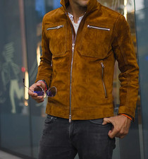 Giacca uomo marrone pura - , pelle