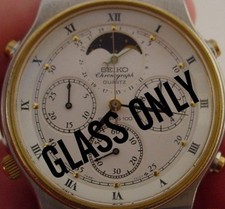 HI QULAITY VETRO CRISTALLO PER SEIKO 7A48-7000 7A48-7009 Cronografo Fasi Lunari