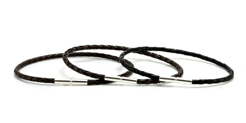 Uomo pelle bracelet 3mm - da,