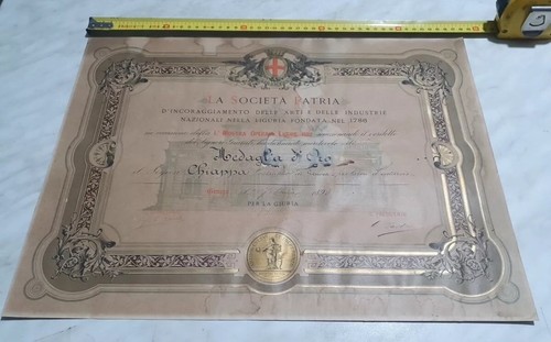 Attestato mostra operaia - attestato, 1