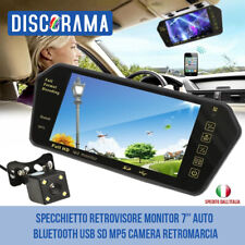 SPECCHIETTO RETROVISORE MONITOR 7'' AUTO BLUETOOTH USB SD MP5 CAMERA RETROMARCIA
