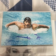 Mark Spitz medaglia d'oro olimpica nuotatore firmato foto 4x6
