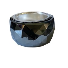 ANELLO SWAROVSKI NIRVANA tg 52 anello cristallo argento nero getto